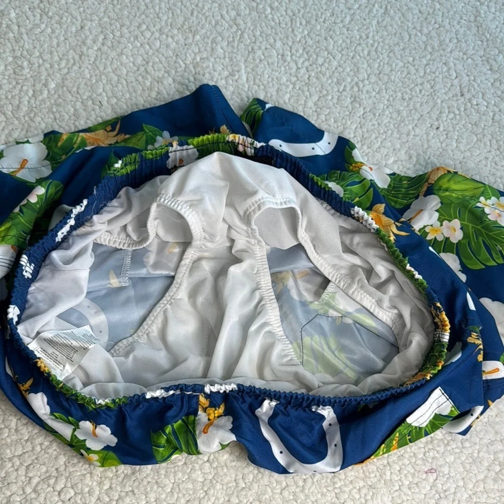NFL Team Apparel Colts Blue and Green Swim Trunks